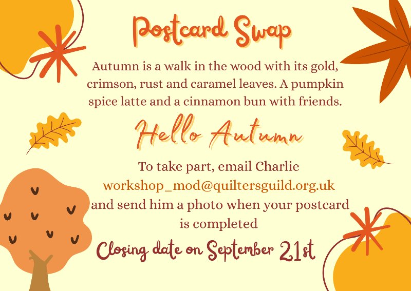 Autumn Postcard Swap Advert